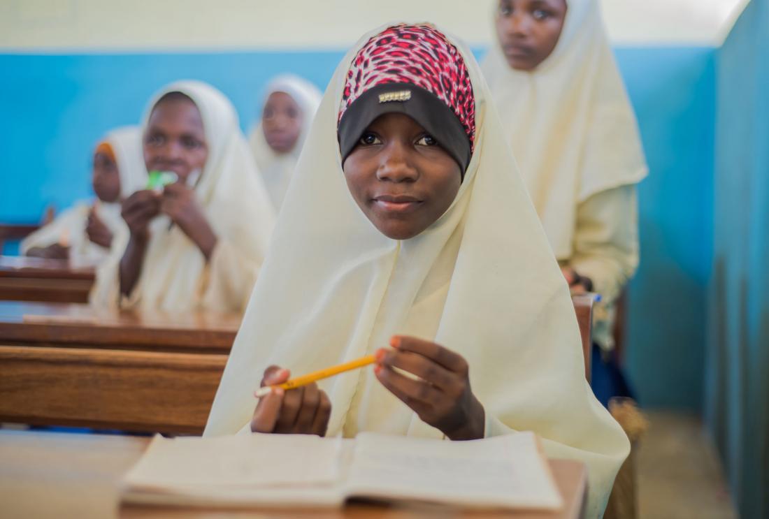 Girls at school in Zanzibar, Tanzania, April 2016.