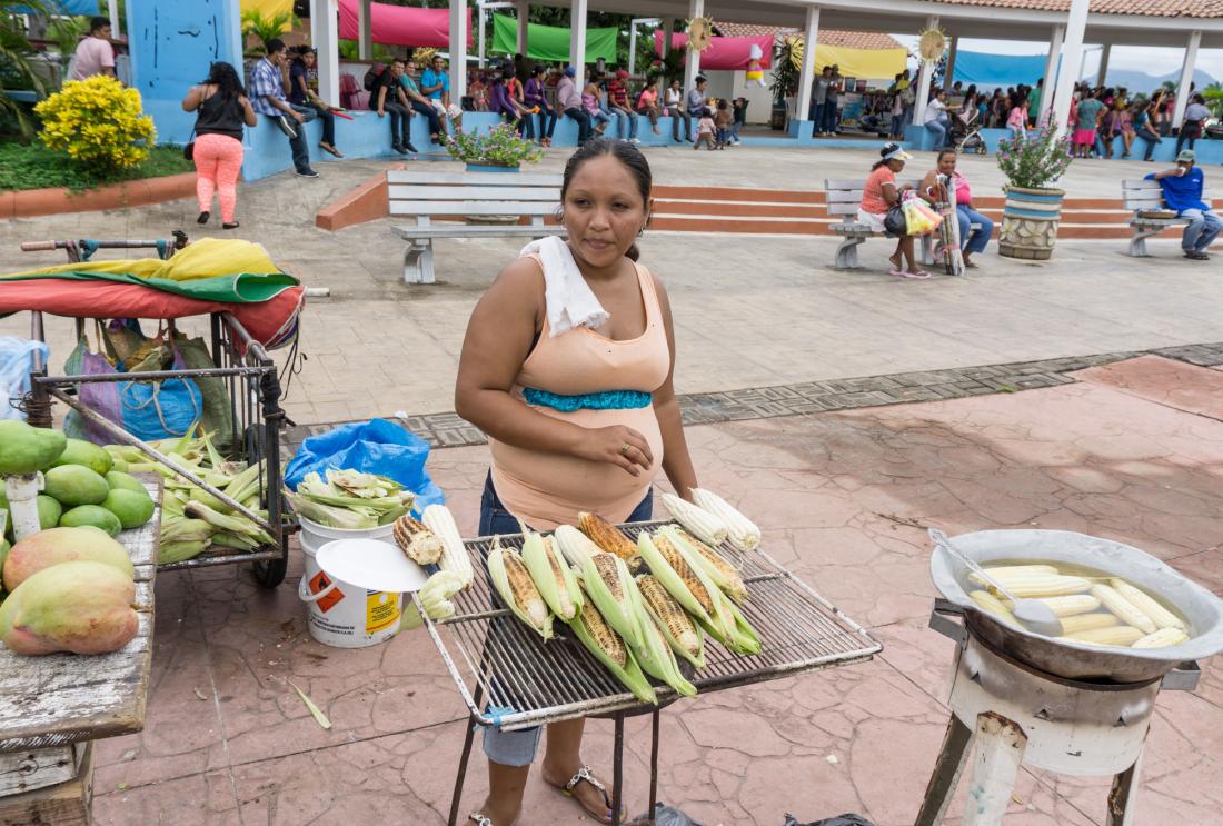 Female street vendor in Managua, Nicaragua
