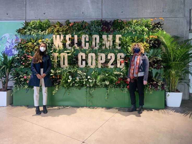 Tara Marwah and Claire Walsh attend COP26 in Glasgow
